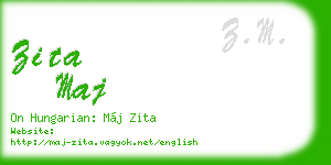 zita maj business card